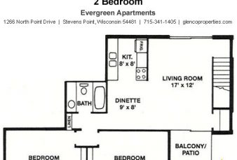Evergreen Apartments – 2 Bedroom